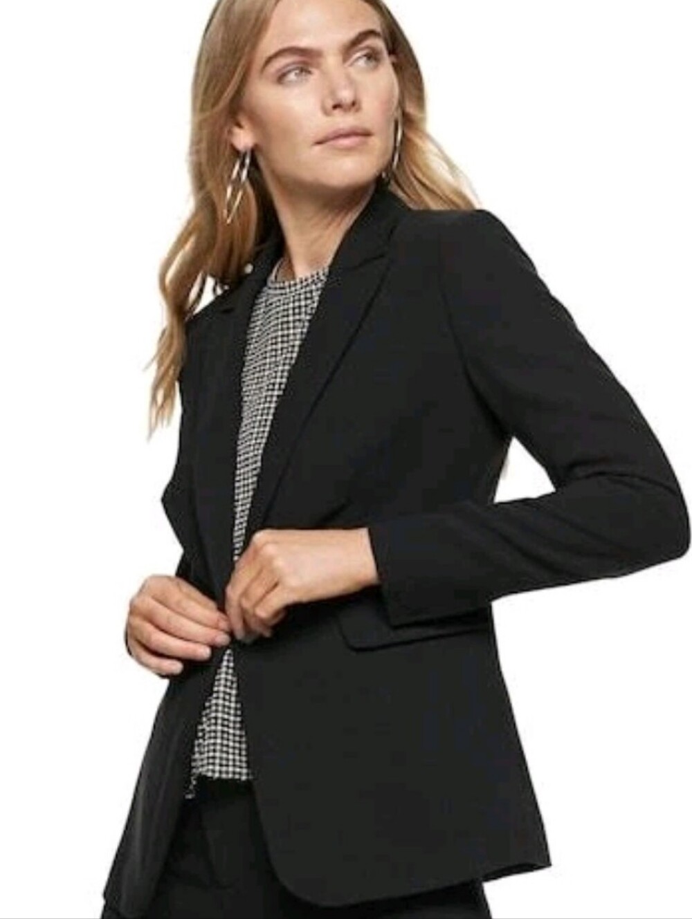 NINE WEST City Blazer Fitted In Dull Black Size 4